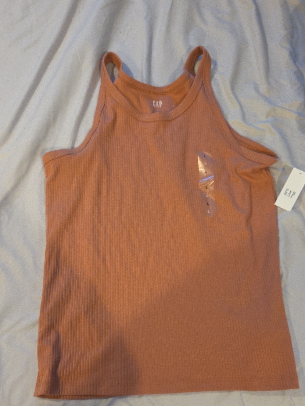 GAP Women's Ribbed Tank Top in Terracotta